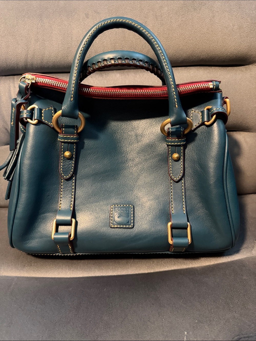 Dooney & Bourke Florentine Satchel in Denim (Regular size)